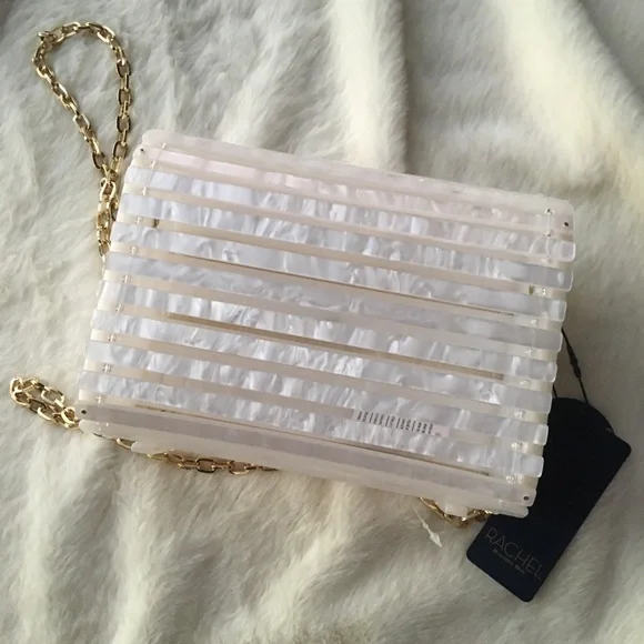 NWT Rachel Roy Lucite Basket Acrylic Crossbody Purse Bag - Picture 3 of 8